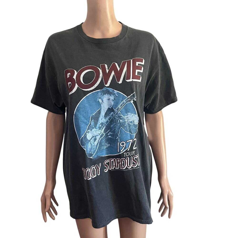 The Vinyl Icons Bowie Ziggy Stardust Cotton Graphic T-Shirt Mens Medium